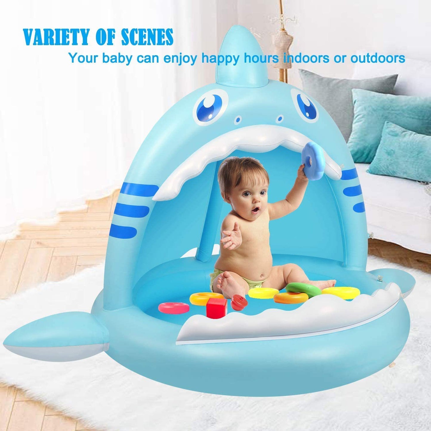 Inflatable Shark Shade Fountain For Children