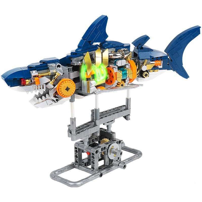Particle Building Blocks Mechanical Shark Assembling Toys