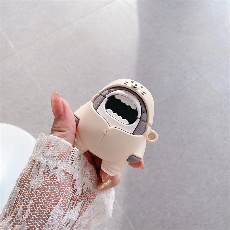 Cartoon Sweater Big Mouth Shark Headphone Soft Shell