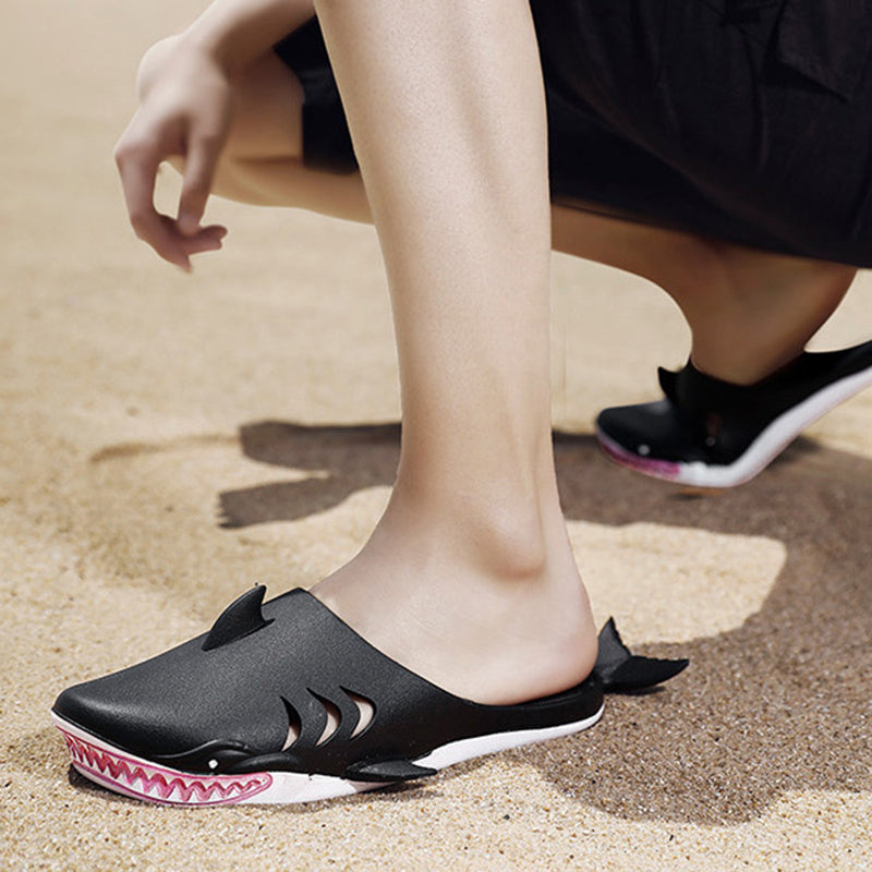 Shark Slippers Beach Shoes Home Flat Slippers (unisex)