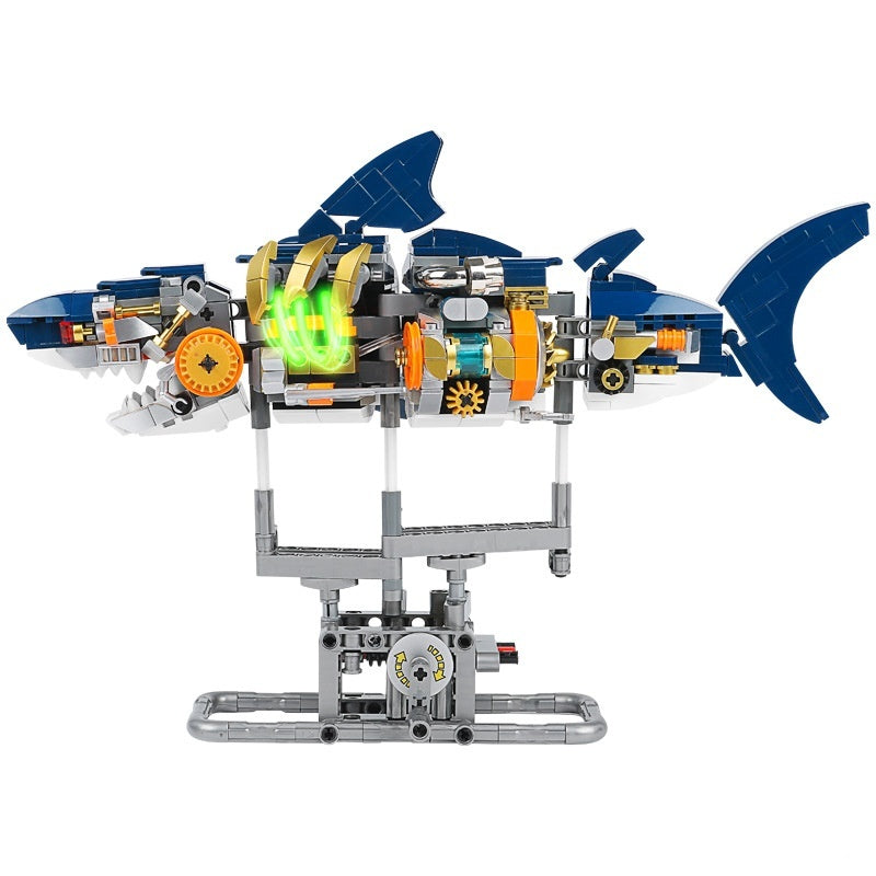 Particle Building Blocks Mechanical Shark Assembling Toys
