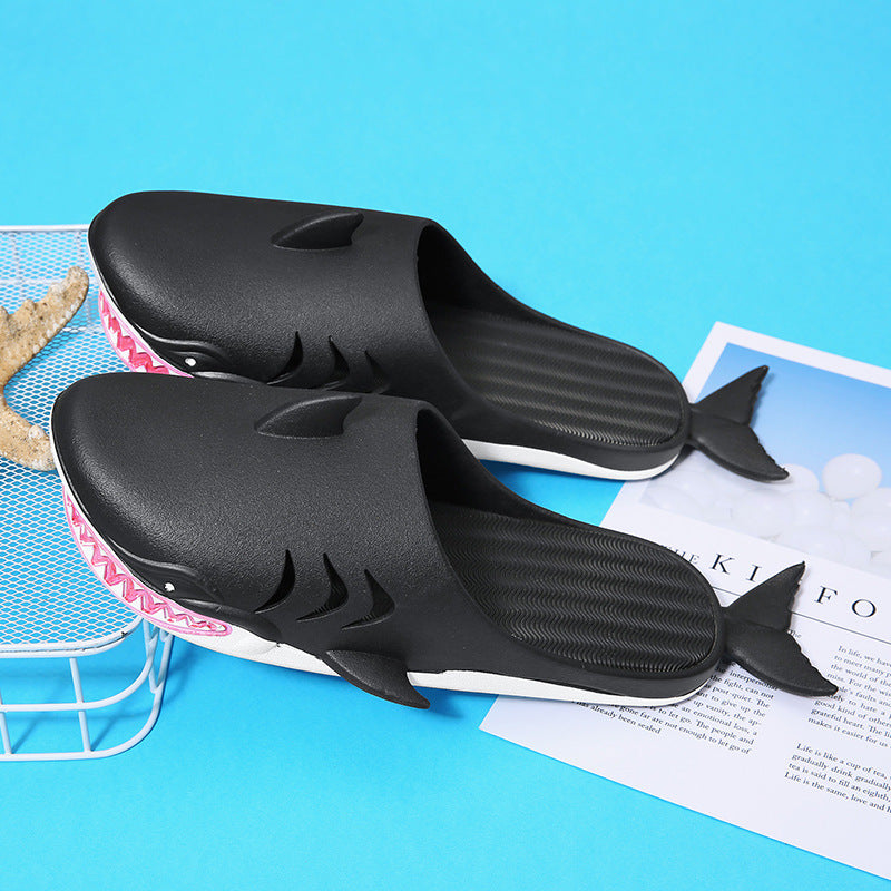 Shark Slippers Beach Shoes Home Flat Slippers (unisex)