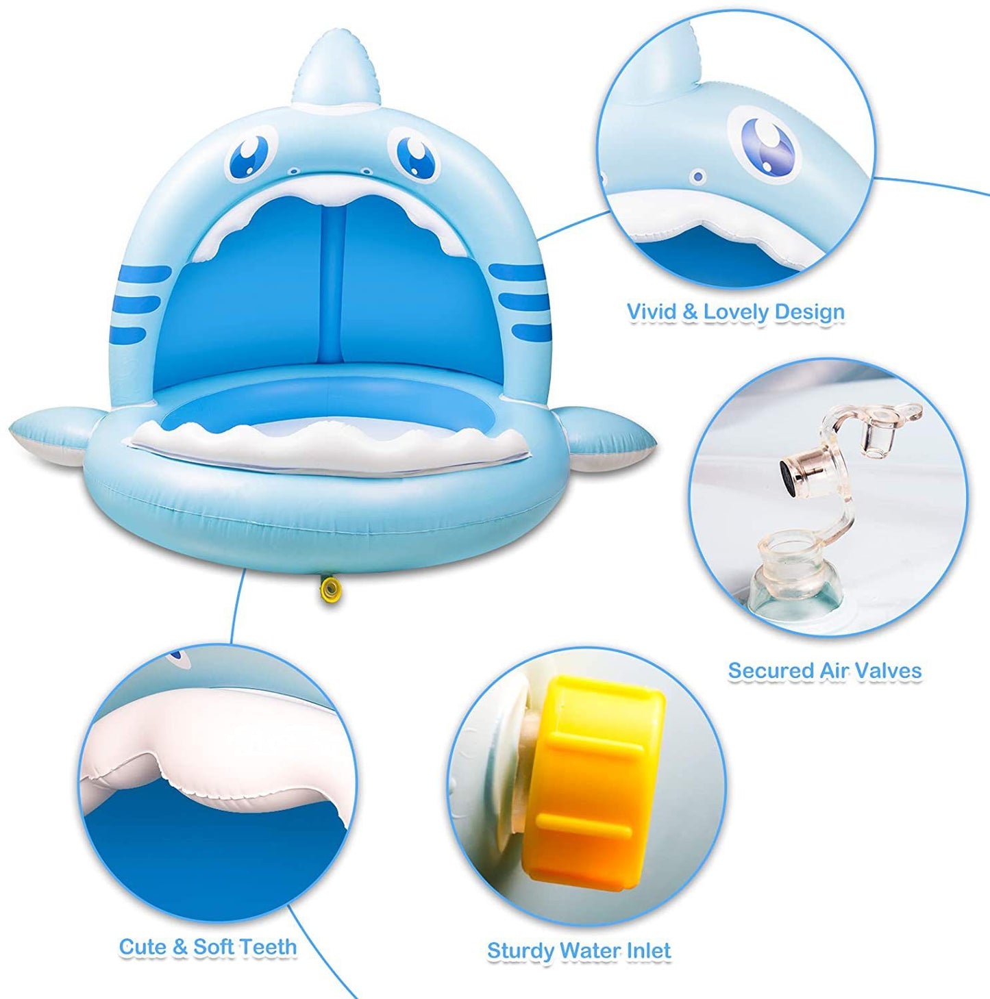 Inflatable Shark Shade Fountain For Children