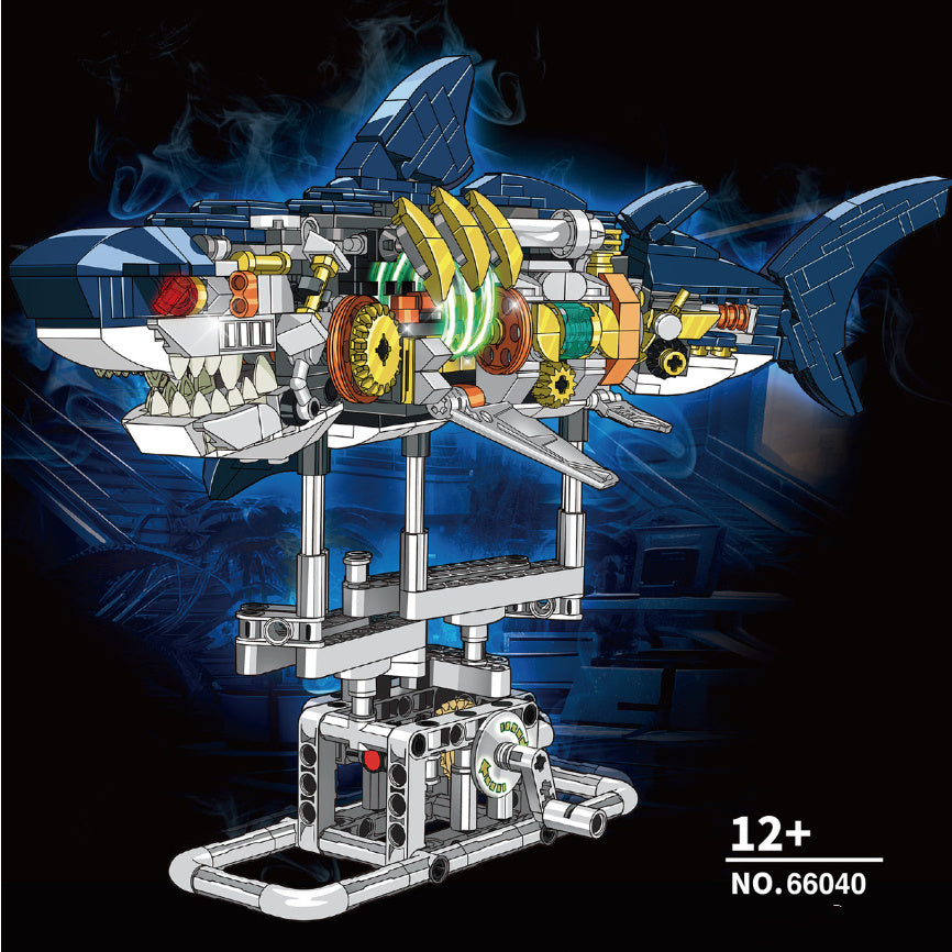 Particle Building Blocks Mechanical Shark Assembling Toys