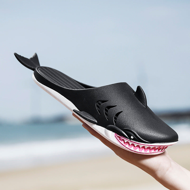 Shark Slippers Beach Shoes Home Flat Slippers (unisex)