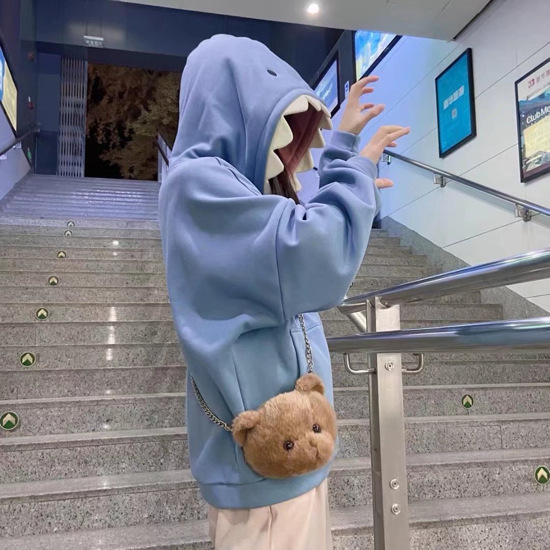 Soft Girl Shark Hat Cute And Funny Sweater