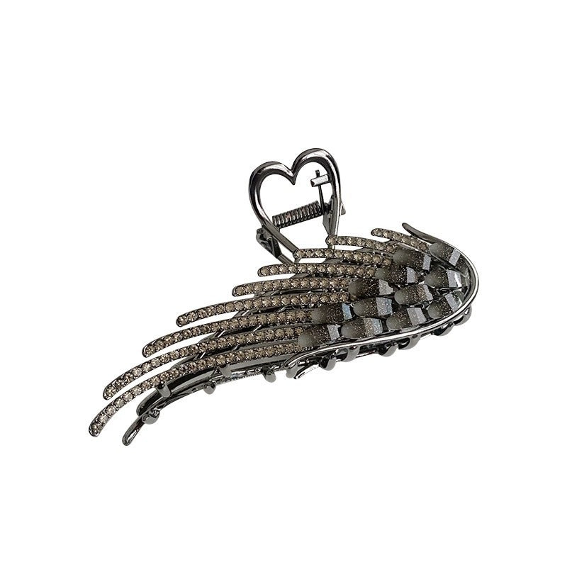 Rhinestone Wings Shark Clip Women's Large Back Head
